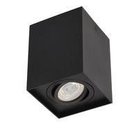 Spot à monter en saillie PALLAD 1 BLACK GU10 Plafonnier carré noir EDO777108 EDO