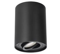 Spot à monter en saillie SKAND 1 BLACK GU10 Plafonnier rond noir EDO777100 EDO