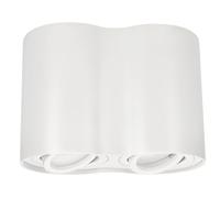 Spot à monter en saillie SKAND 2 WHITE 2xGU10 Plafonnier rond blanc double EDO777105 EDO