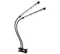 Spot à pince Lampe pour plantes Lampe de croissance Lampe de table Culture IP44 Lampe de table Variateur Timer LED, plastique métal, 1x LED 540 lm blanc froid, LxlxH 45x41x47 cm