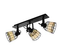 Spot ANWICK E27 3X40W en acier noir 670x140x240mm
