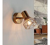 Spot applique métal en laiton vintage rétro intérieur compact couloir salon chambre E14 cage lumière applique murale