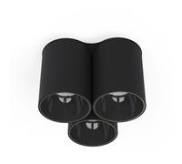 Spot Appliqué Noir 3-flammig GU10 Moderne H:13cm Plafonnier Couloir Salon