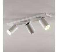 Spot Arcchio Brinja, blanc, angulaire, Ø 6 cm, à 3 lampes, GU10 Brinja Arcchio, dimmable, blanc, Couloir, Aluminium, Moderne, Spot