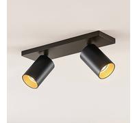 Arcchio Spot Brinja à intensité variable (Moderne) en Noir Aluminium e. a. pour Couloir (à 2 lampes, GU10) Lampe encastrable plafonnier applique