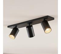 Spot Arcchio Brinja, noir, angulaire, Ø 6 cm, à 3 lampes, GU10 Brinja Arcchio, dimmable, noir, Couloir, Aluminium, Moderne, Spot