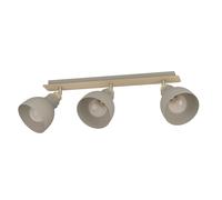 Spot ARRECIFE E27 3X28W en acier marron et nickel mat 745x145x235mm
