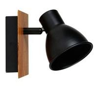 Spot Atelier métal noir et bois Ostaria Noir et naturel G