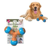 SPOT Bam-Bones Plus Giggles Jouet à mâcher Durable pour Chien avec trépied pour Gros mâcheurs agressifs, Fibre de Bambou et Nylon, Double Texture, extrémités en Caoutchouc massant, Sons, sans éclats,