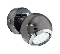 Spot BIMEDA GU10 1X2,8W en acier nickel brillant et chrome D70mm