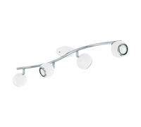 Spot BIMEDA GU10 4X2,8W en acier blanc et chrome 640x100mm