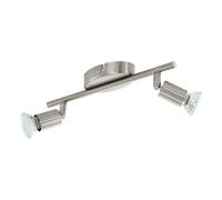 Spot BUZZ-LED GU10 2X2,8W en acier nickel mat 285x65mm