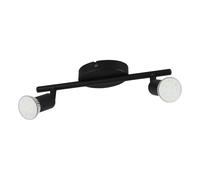 Spot BUZZ-LED GU10 2X2,8W en acier noir 285x65mm