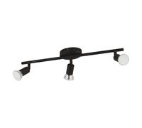 Spot BUZZ-LED GU10 3X2,8W en acier noir 485x65mm