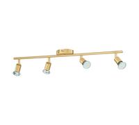 Spot BUZZ-LED GU10 4X2,8W en acier laiton brossé 685x65mm