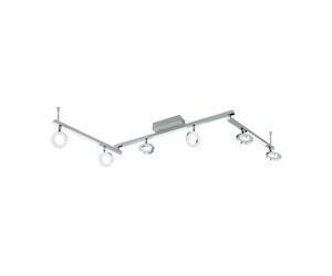 Spot CA1 LED 6X3,2W en aluminium et acier aluminium et chrome 1585x85mm