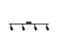 Paulmann Plafonnier Carolina 66758 – 4 flammes (max. 4x10 W) – GU10 – Métal Noir mat