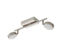 Spot connecté CORROPOLI-C LED 2X5W en matière synthétique nickel mat 365x80mm