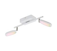 Spot connecté PALOMBARE-C LED 2X5W en matière synthétique blanc 365x80mm