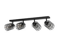 Spot CONSACA E27 4X40W en acier noir 780x0x205mm