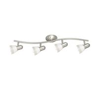 Spot DAKAR 1 E14 4X40W en acier nickel mat 650x100mm