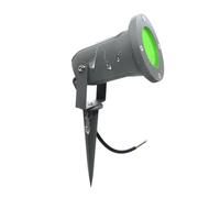 Spot de Chemin orientable avec Piquet, GU10 6W Projecteur de Jardin Spot LED Étanche IP65, Spot LED de Jardin pour Pelouse, Cour, Extérieur (COULEUR GRIS LUMIÈRE VERTE)