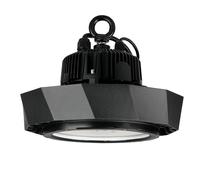 Spot de hall lampe de hall lampe de garage lampe de pièce humide lampe industrielle, aluminium noir, LED 100W 18000Lm 6000K blanc froid, D 26 cm