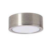 Xanlite Spot de Meuble LED Acier Brossé IP44 250 Lumens CCT 2 Modes de Fixation Encastrable ou Apparent Éclairage design Étanche Cuisine Salle de Bain Compact