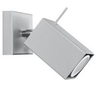 Spot De Mur Gris Carré GU10 Réglable Lampe Murale Hall Salon FALERIA