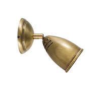 Spot De Mur Lampe En Laiton Pivotant B: 10 Cm En Bronze E27 Pivotant
