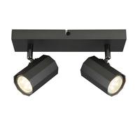 Spot de plafond 2 flammes Plafonnier mobile Spot anthracite Spots réglables, métal scandinave, 2x GU10 douilles, LxlxH 26x6x14,5cm