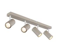 Spot de plafond 4 flammes sable Plafonnier 4 flammes GU10 Plafonnier salon orientable, métal, 4x GU10, LxlxH 56x6x12 cm