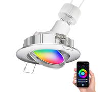 Spot de plafond à LED CIRC orientable chromé mat incl. Smart Home RGBW GU10