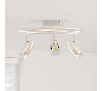 vidaXL Projecteur de plafond 3 voies réglables nickel mat GU10