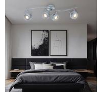 Spot de Plafond Barre de Spots Plafonnier Gris LED Lampe de Salon Mobile L 68 CM