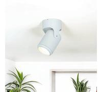 Spot de plafond blanc GU10 Ø 76 mm H : 128 mm petit pivotant spot apparent plafond salon plafonnier cuisine