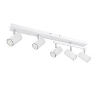 Spot de plafond blanc Spot de plafond blanc 5 flammes, spot mobile, spots flexibles, métal scandinave, 5x GU10 douilles, LxlxH 70x35x17cm