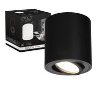 EDO, MALDA Noir Spot plafonnier en saillie avec GU10 IP20, 220-240V, spot plafonnier en saillie downlight en aluminium rond EDO777233 noir