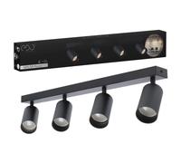 Spot de plafond - EDO - MALGA 4 BLACK - 2 lampes LED - 350 Lm - Multilumières