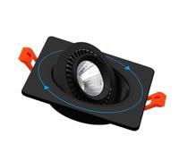 Spot de plafond encastrable réglable à 360° 12 W/18 W Down Lights Plafonnier LED Spot d'éclairage LED for la maison(Cold White,10W Black Dimmable)