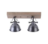Just Light Samia plafonnier 2x40 W bois-fer 11982-77