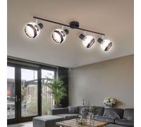 Spot De Plafond Lampe Éclairage Métal Noir Corde De Chanvre Big.Light