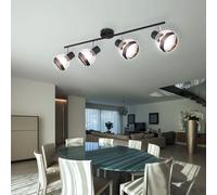Spot De Plafond Lampe Éclairage Métal Noir Corde De Chanvre Big.Light
