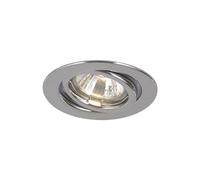 Spot de plafond lampe encastrable spot encastrable plafonnier lampe de salon, métal chromé rond, douille GU10, diamètre 9,7 cm