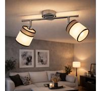 Spot de Plafond Lampe Plafonnier Gris Blanc Lumière pour Salle à Manger Réglable