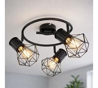 Spot de Plafond Lampe Plafonnier Industriel Grille Salle à Manger Mobile