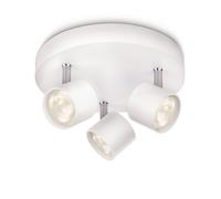 Spot De Plafond Led 4.5 W Blanc Chaud Philips 562433116 Blanc Intensité Variable, Pivotable, Inclinable Blanc