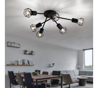 Spot De Plafond LED Noir RÉTRO Pour Salon Cage