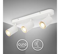 Spot de plafond LED rétro blanc lampe GU10 bureau salon 39cm spots orientables [EEK: F]