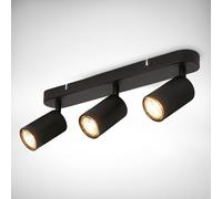 Spot de plafond LED rétro noir lampe GU10 bureau salon 39cm spots orientables [EEK: F]